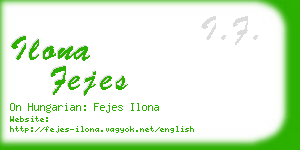 ilona fejes business card